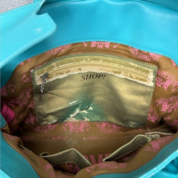 JUICY COUTURE XL VINTAGE TIFFANY BLUE BAG Extremely Rare - Picture 7 of 9